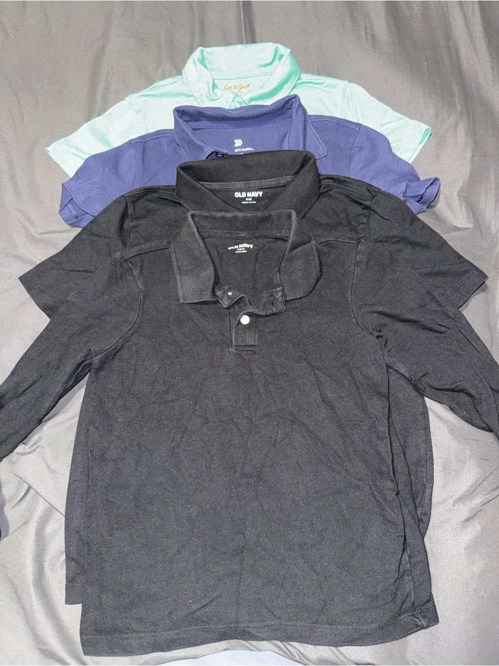 Old Navy Black Boys  Polo Shirt with Collars - Long Sleeve